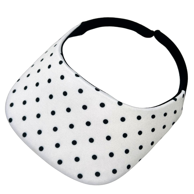 White with Black Polka Dots