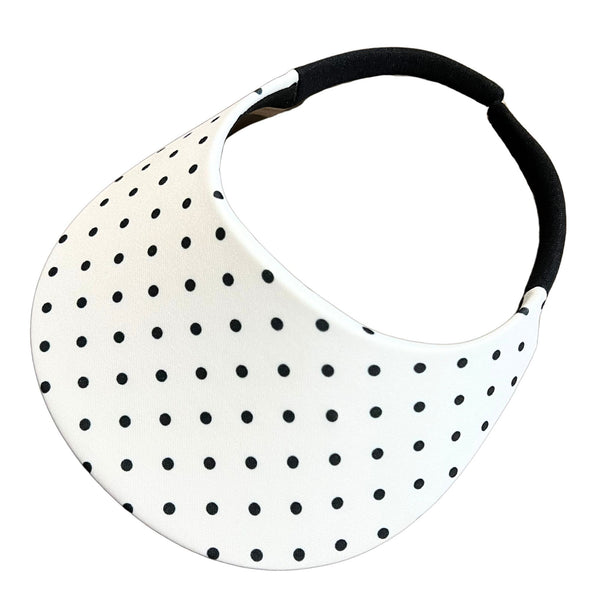 White with Black Polka Dots