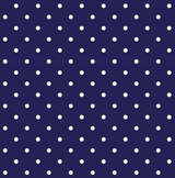 Navy with White Polka Dots