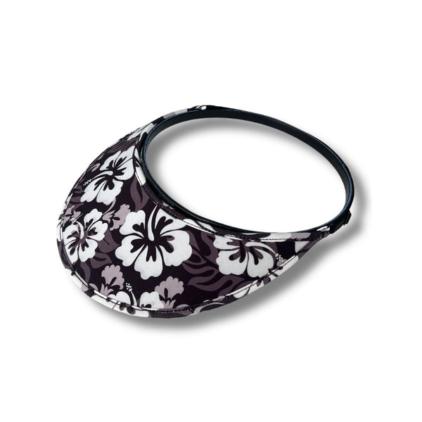 Velo Travel Visor - Black Hawaiian Print